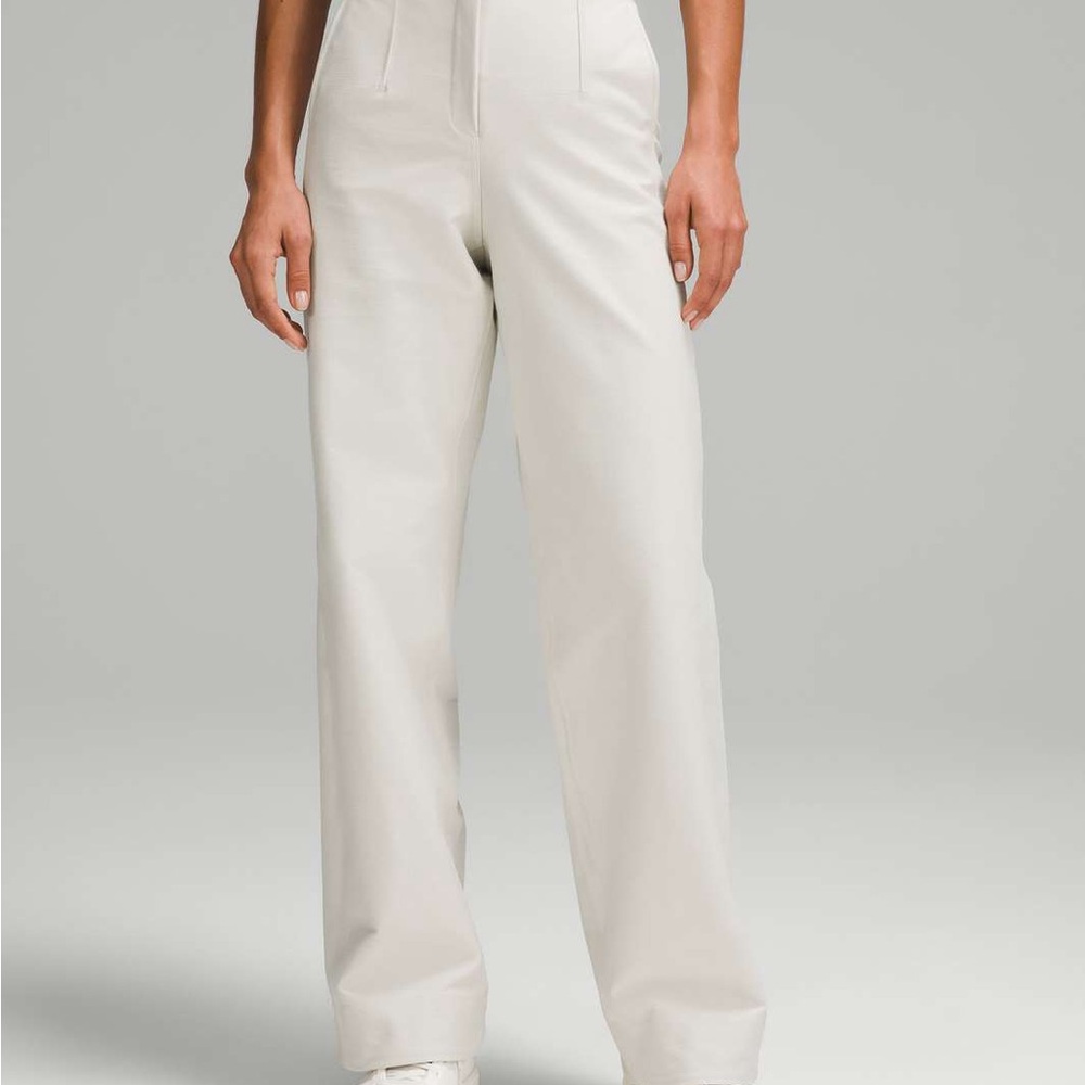 Lululemon Utilitech Relaxed-Fit Mid-Rise Trouser Bone sz12 #0020